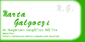 marta galgoczi business card